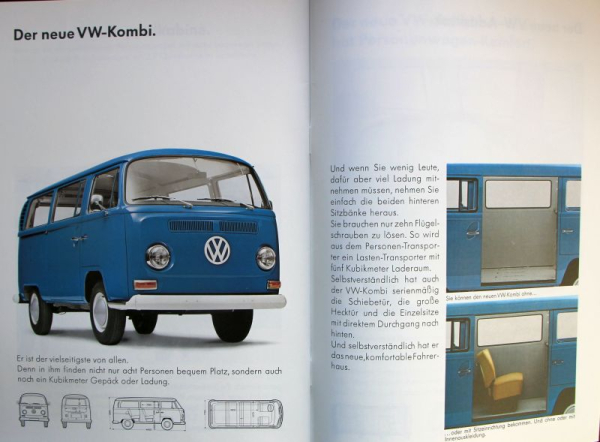 Volkswagen T2 Transporter Modelprogram 1969 "Der Neue" Carbrochure (1273)